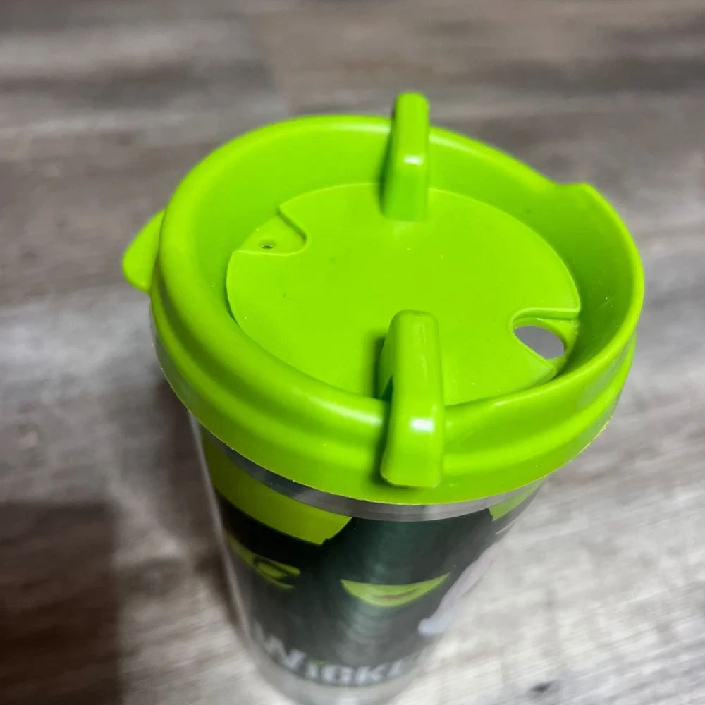 Wicked The Musical Travel Tumbler Lika Cup Company Green Black Dorothy Quote 6in